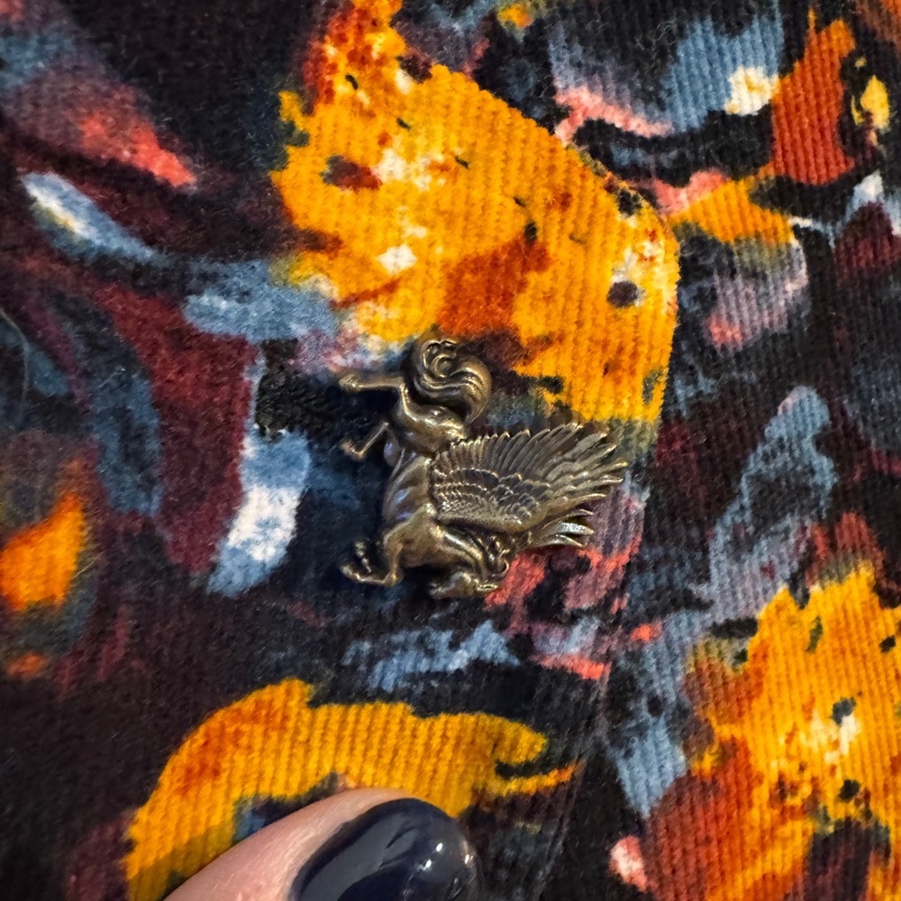 Murano Ancient Renaissance Collection Slim Floral Print Corduroy Blazer
Size L - Picture 7 of 10